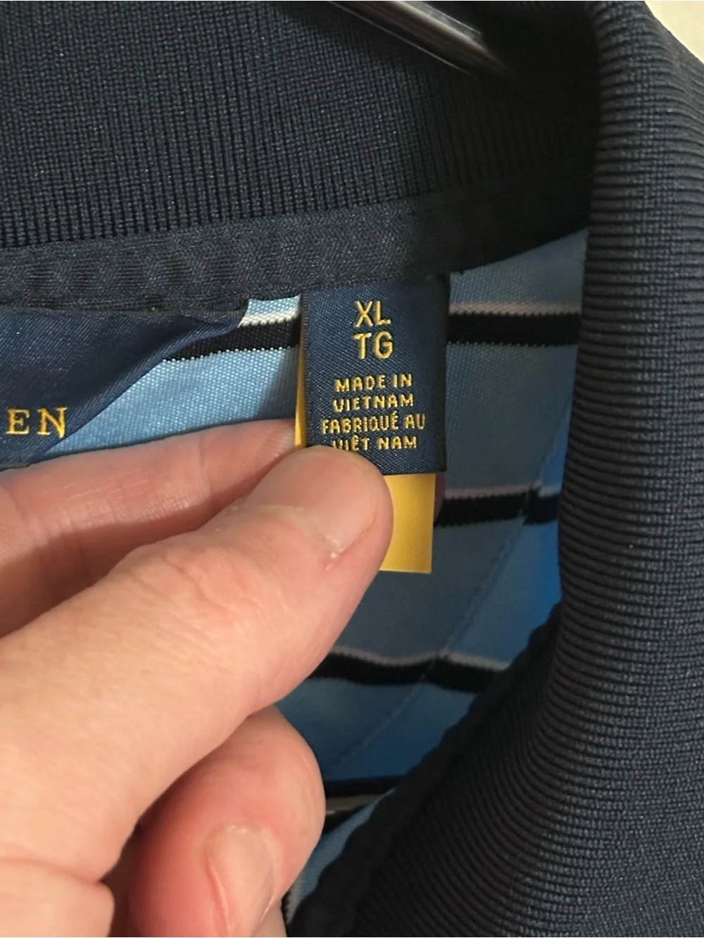 Ralph Lauren Light Blue 2021 US Open Polo with Navy Stripes